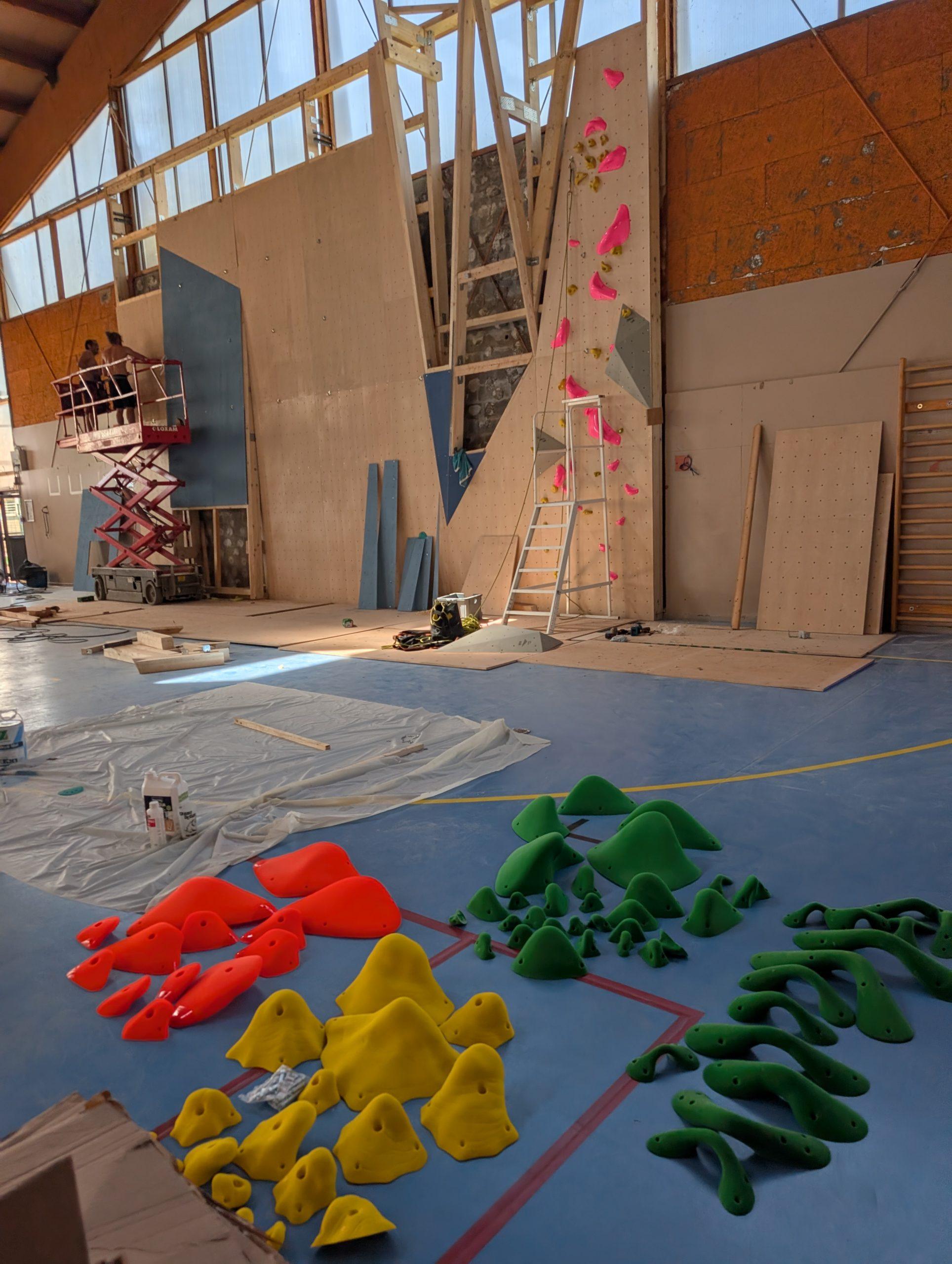 fabrication d'un mur d'escalade à cordes